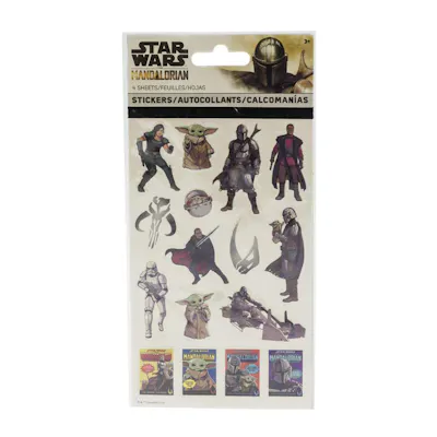 Star Wars The Mandalorian Stickers - Assorted, 4 Sheet
