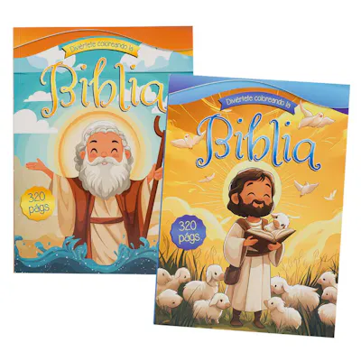 Color the Bible Spanish Coloring Books - 2 Assorted, 320 Pages
