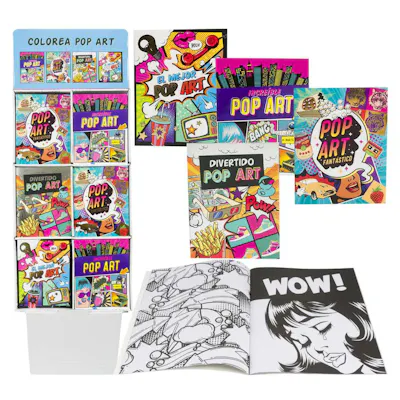 Spanish Pop Art Coloring Books, 32 Pages - Four Titles