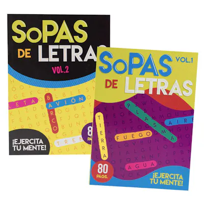 Spanish Find a Word Puzzle Books, 2 Titles - 80 Pages