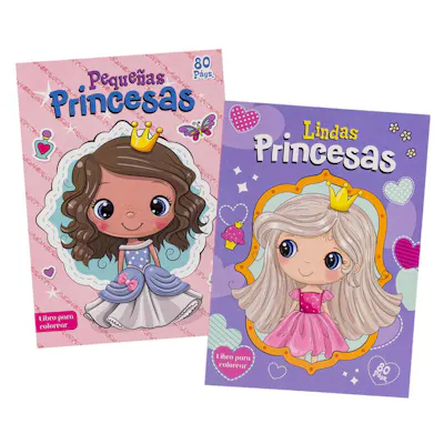 Spanish Princess Coloring Books, 80 Pages - Two Titles