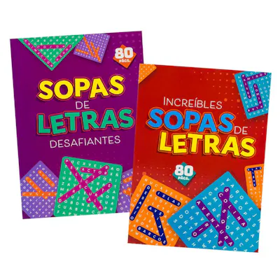 Spanish Word Search Puzzle Books, 80 Pages - Two Titles
