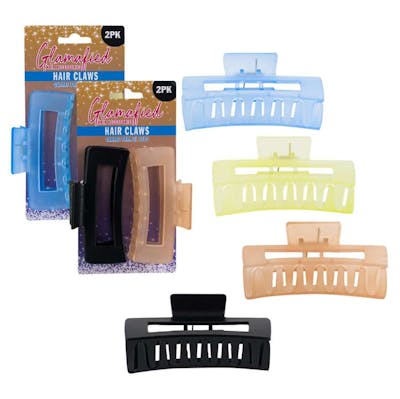 Hair Claws - 4", Assorted Colors