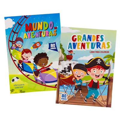 Adventures Coloring Books, Spanish - 80 Pages