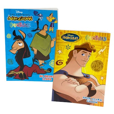 Disney Coloring Books, The Emperor's New Groove and Hercules - 80 Pages