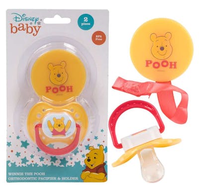 Disney Pacifier &amp; Clip Sets - Winnie the Pooh, 2pk