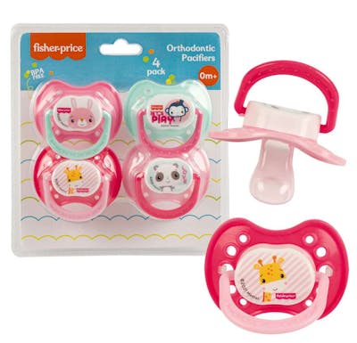 Bulk Fisher Price Pacifier, Pink, 4pk, BPA free | Wholesale Binky