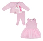 Infant Girl Clothing Sets - Pink Unicorn, 3 Pc image number null