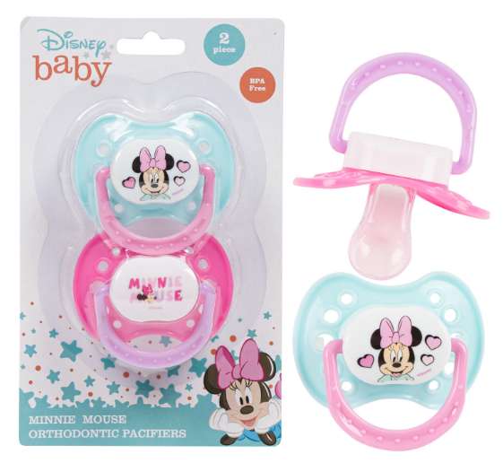 Bulk Disney Pacifier Sets, Minnie Mouse, 2Pk | Wholesale Binkies