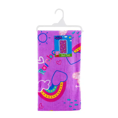 Peppa Pig Beach Towel, Purple - 27x54"
