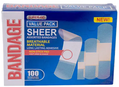 Non-Stick Pad Bandage, 100-Piece