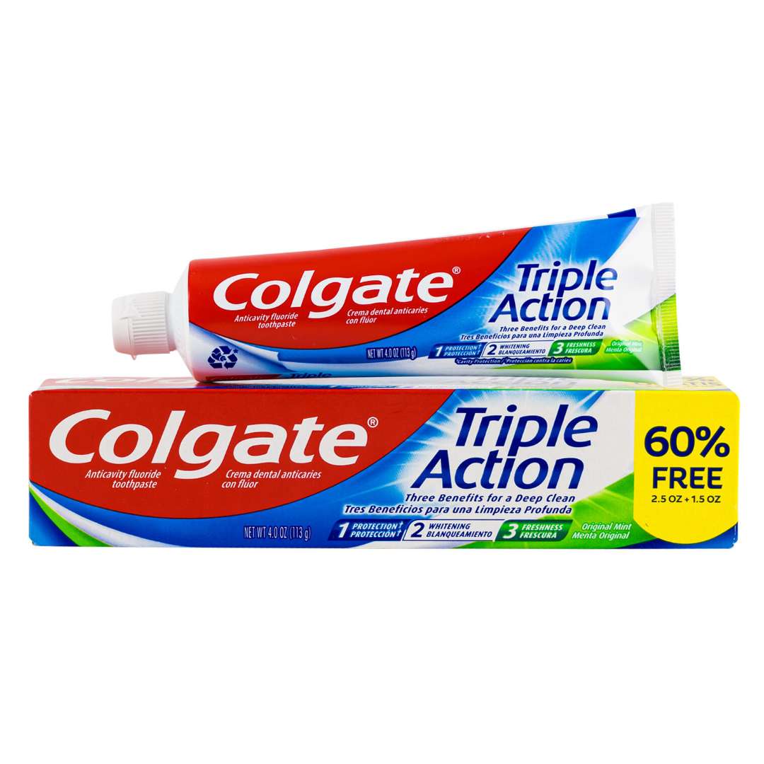 Colgate Triple Action Toothpastes, 4 oz