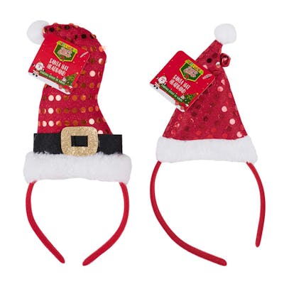 Santa Hat Headbands - Set of 2