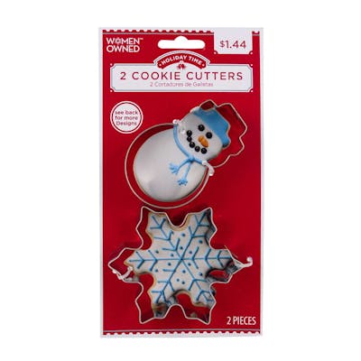 Cookie Cutters - 2 Piece Snowman and Snowflake
