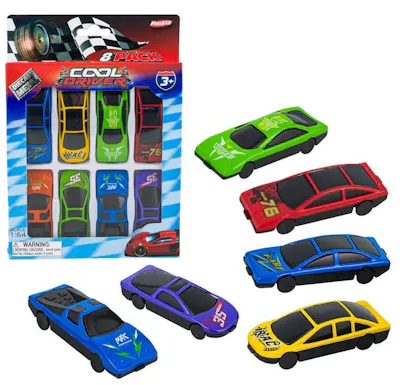 Diecast Toy Cars, 8-Pack