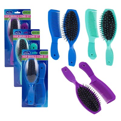Hairbrush and Comb Sets, Assorted - 8.4"