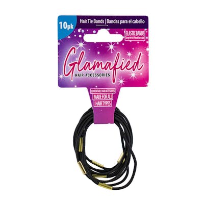 Elastic Hair Ties - 2 Inch, Black