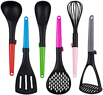 Knife Set Silicone Kitchen Utensils Set with Wooden Handle and Cuttings -  China Accessories for Cooking Kitchenware and Wheat Straw Color Set Knife  Holder Storage Rack price