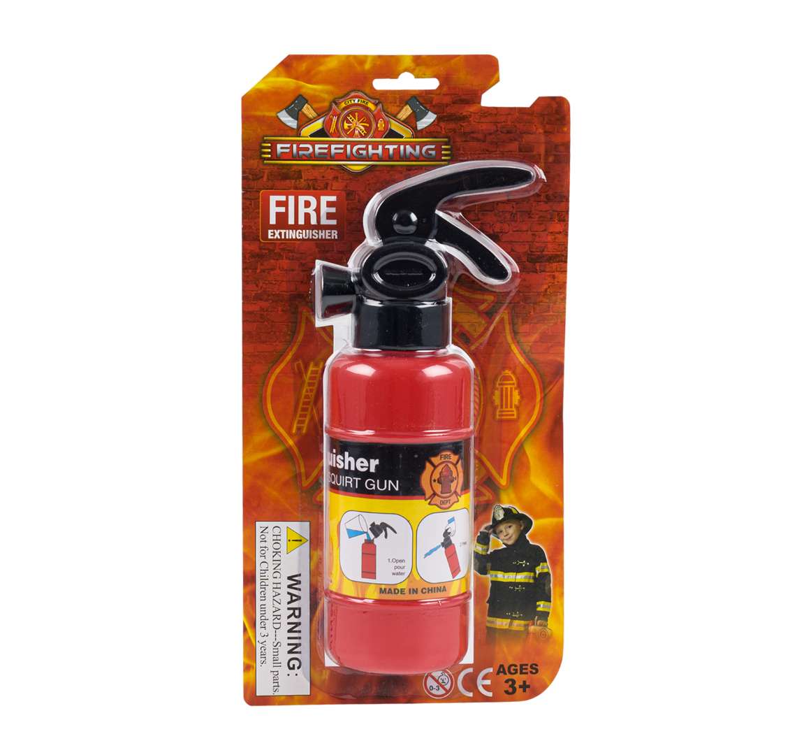 Wholesale Toy Fire Extinguishers - Red, Black, Peggable, Ages 3+