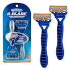 6 Blade Men's Disposable Razor - 2 Pack image number null