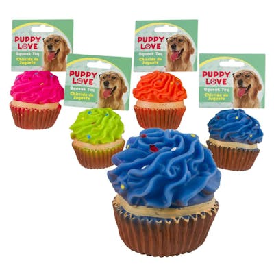 Cupcake Dog Toys, Assorted, 3"