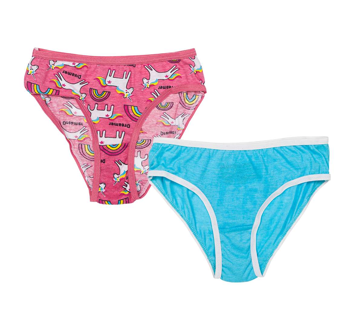 BODYCARE KIDS Girls Assorted Coloured Frozen Cotton Printed Panties Pack of  5