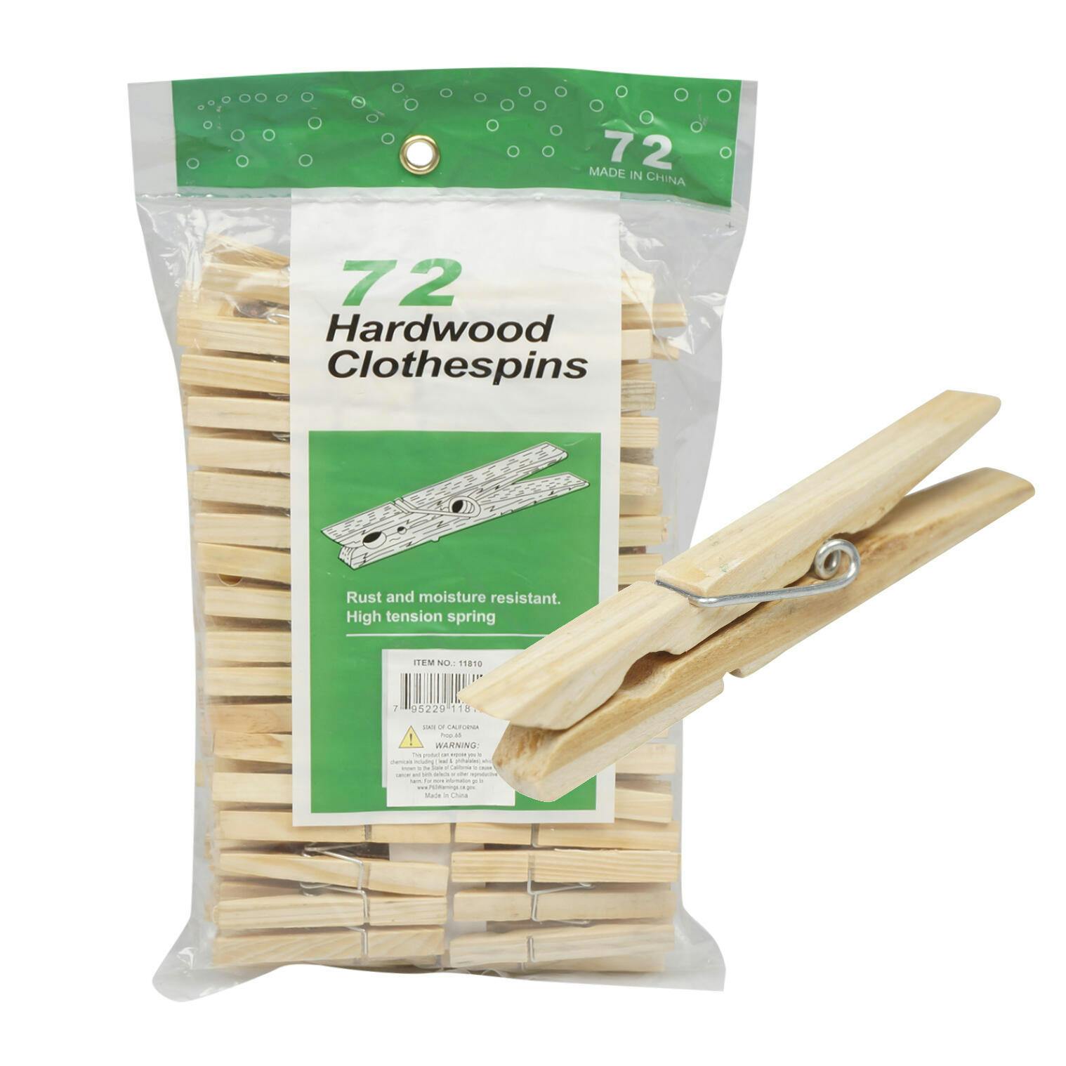 Wholesale Wooden Clothespins 72 Count Sku 2332375 Dollardays