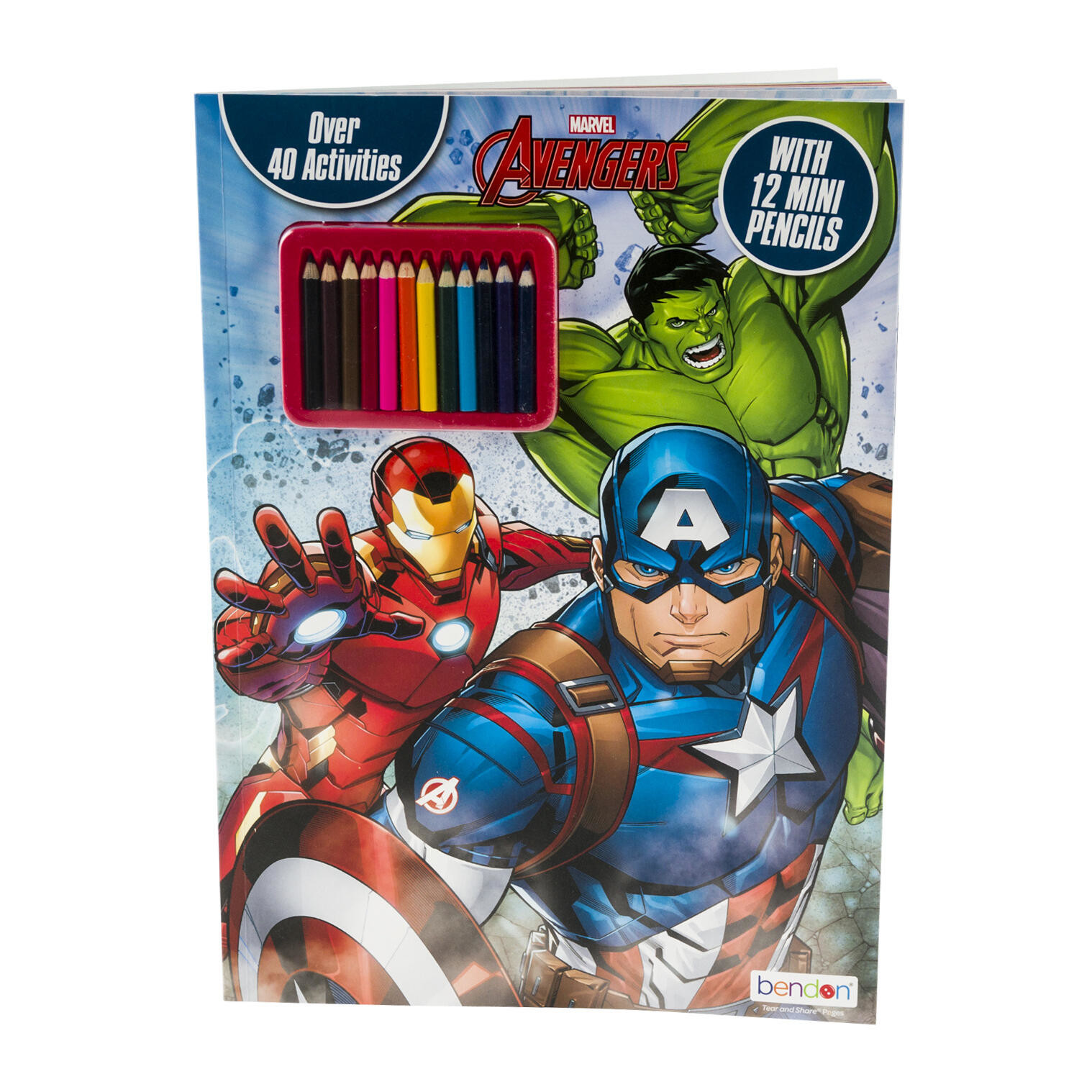 wholesale avengers activity book with colored pencils sku 2358813