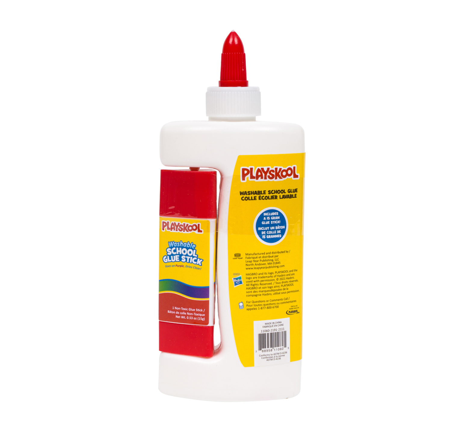 Playskool Washable School Glue, 4 oz, White 