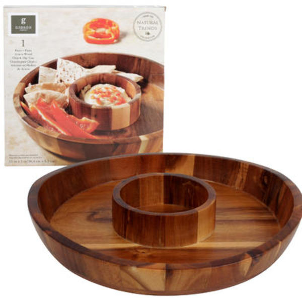 Wholesale Gibson Home Wood Chip and Dip Tray 12" DollarDays