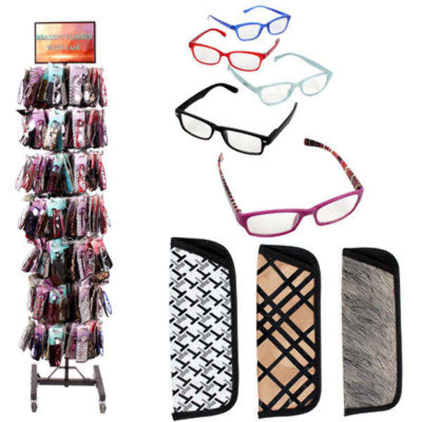 Wholesale Reading Glasses Assorted Colors, Floor Stand, 5 Colors