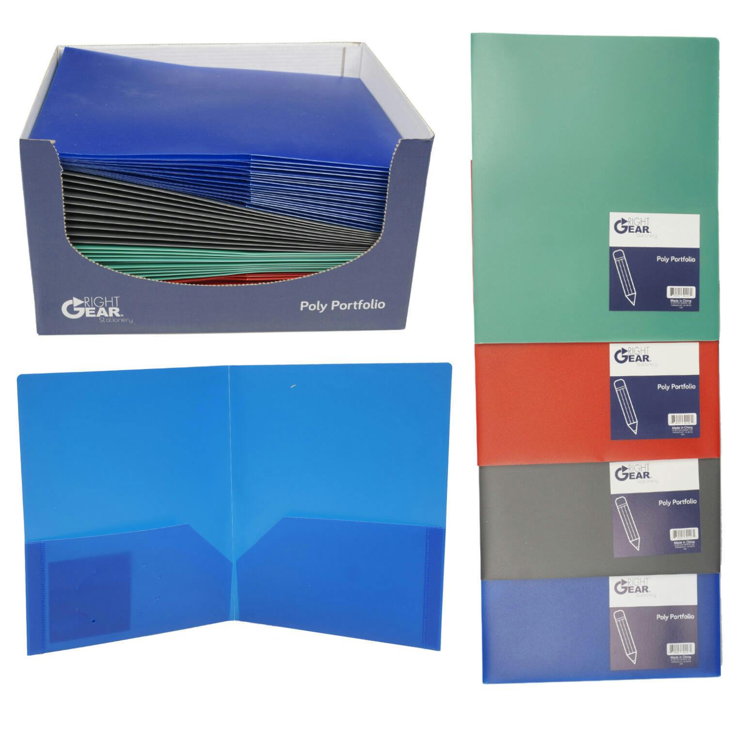 Wholesale 2 Pocket Folder Assorted Colors 11" X 25" (SKU 2337262