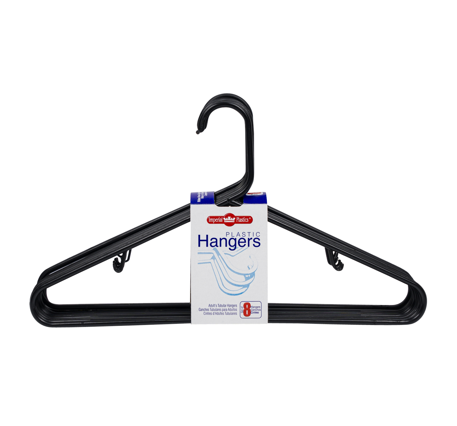 Wholesale Plastic Clothes Hangers - Assorted 8 Packs - Bulk Hangers