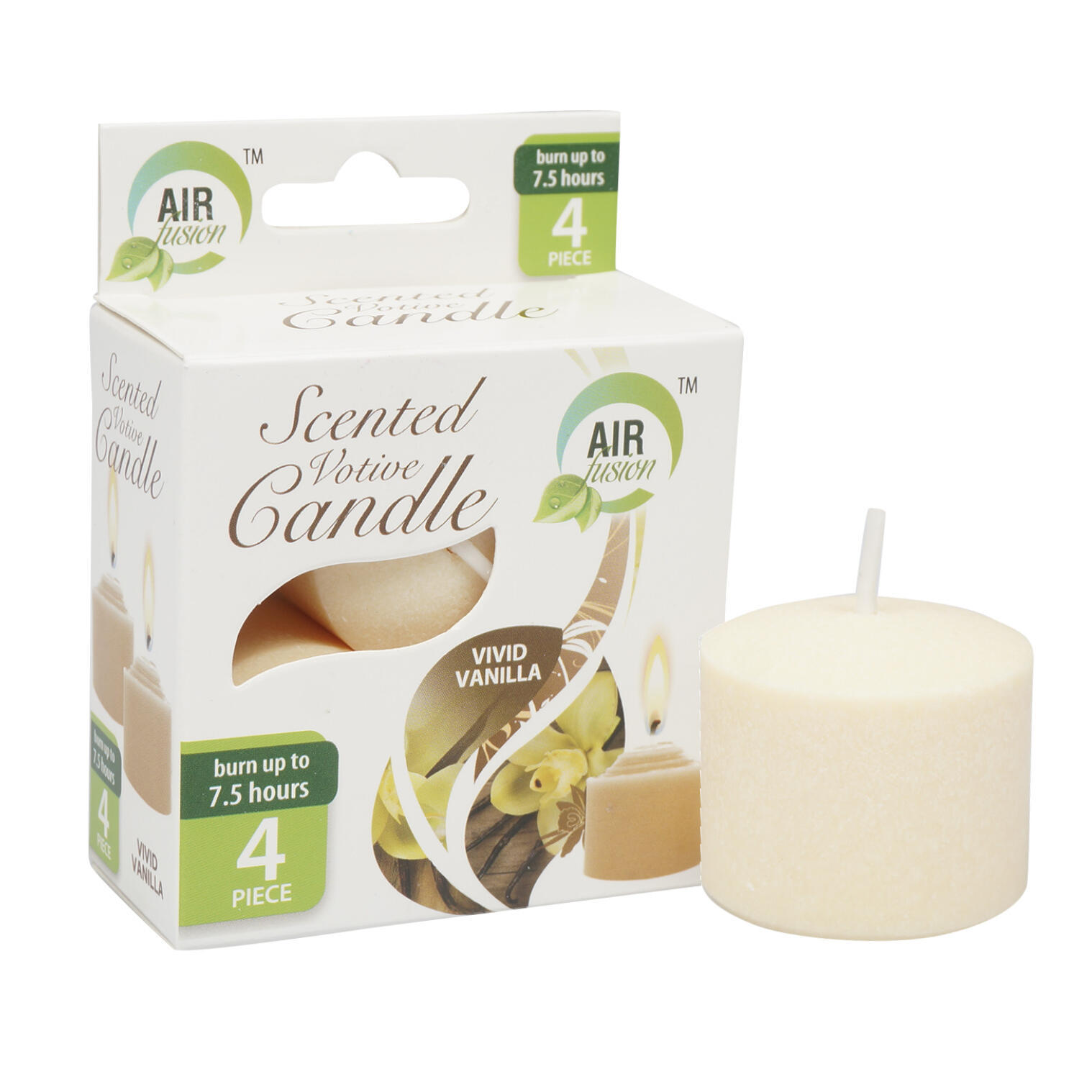 Wholesale Scented Votive Tealight Candle Vivid Vanilla 4 Pack