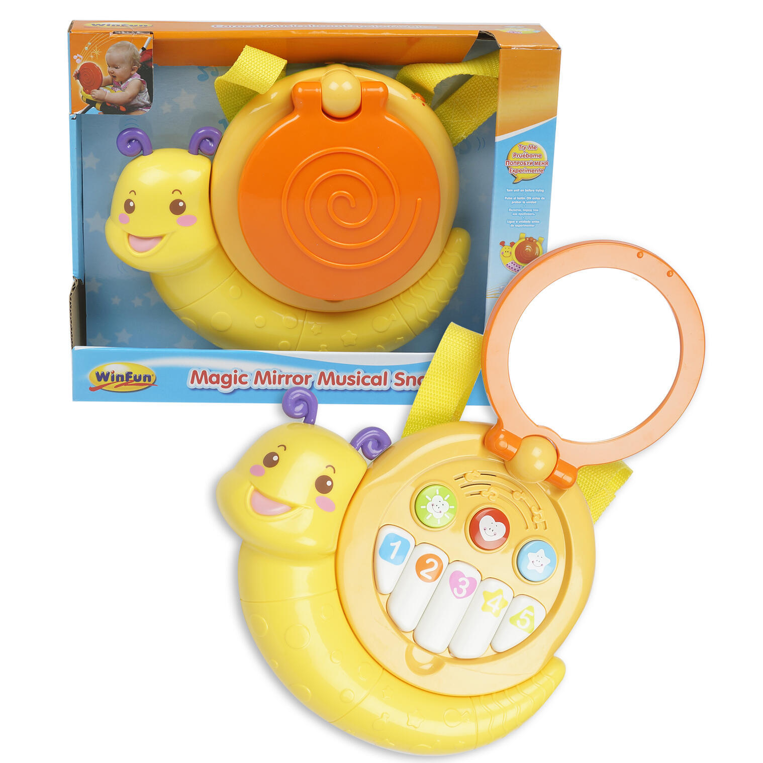 baby toy with mirror and music