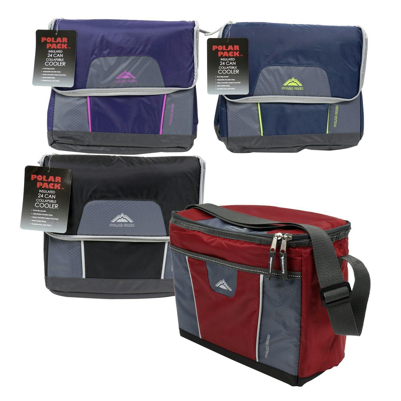 Wholesale 24Can Collapsible Cooler Assorted (SKU 2338596) DollarDays