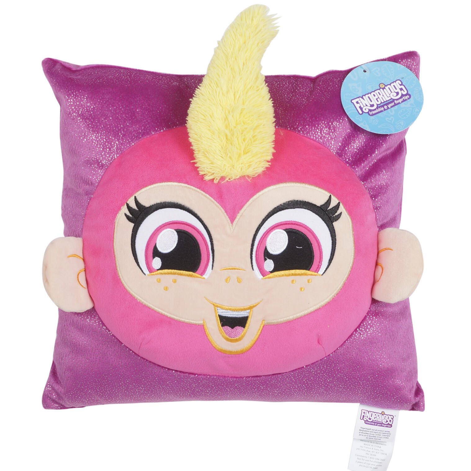Wholesale Fingerlings Plush Pillow Pink (SKU 2338498) DollarDays