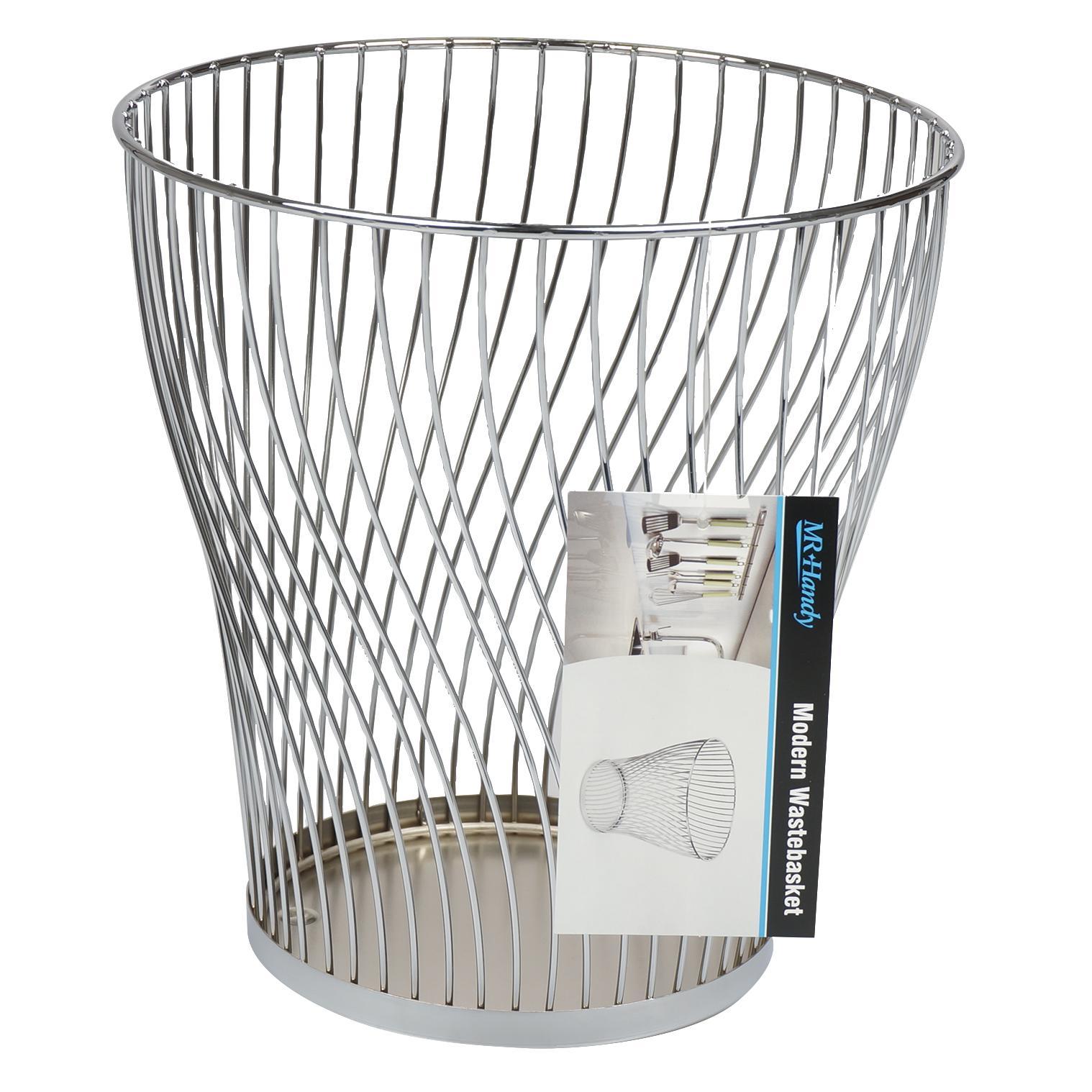 Wholesale Chrome Plated Waste Basket (SKU 2338412) DollarDays