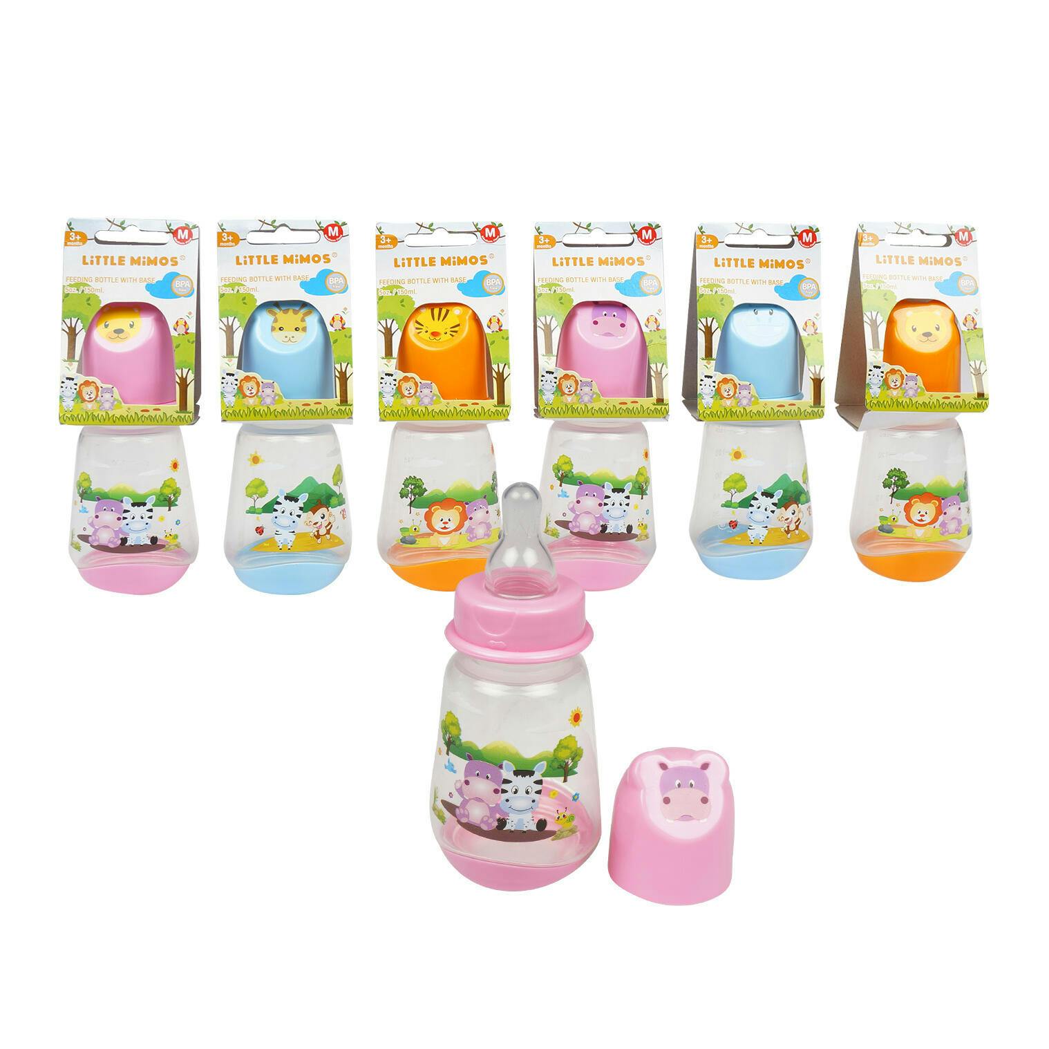 Wholesale 5oz Baby Bottle with Base Assorted (SKU 2342737) DollarDays