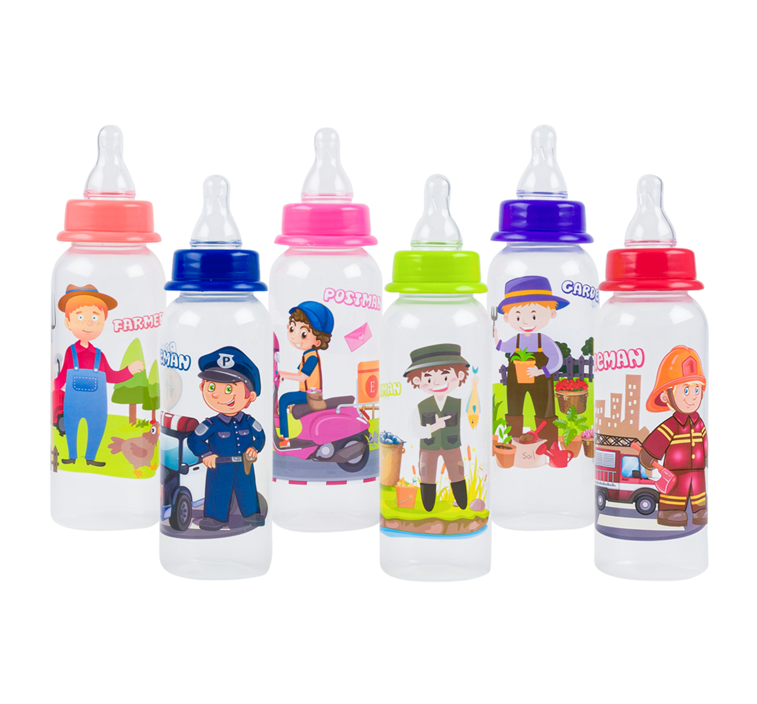 Wholesale Baby Bottles, 6 Pack, 8 oz, Silicone & BPAfree Plastic