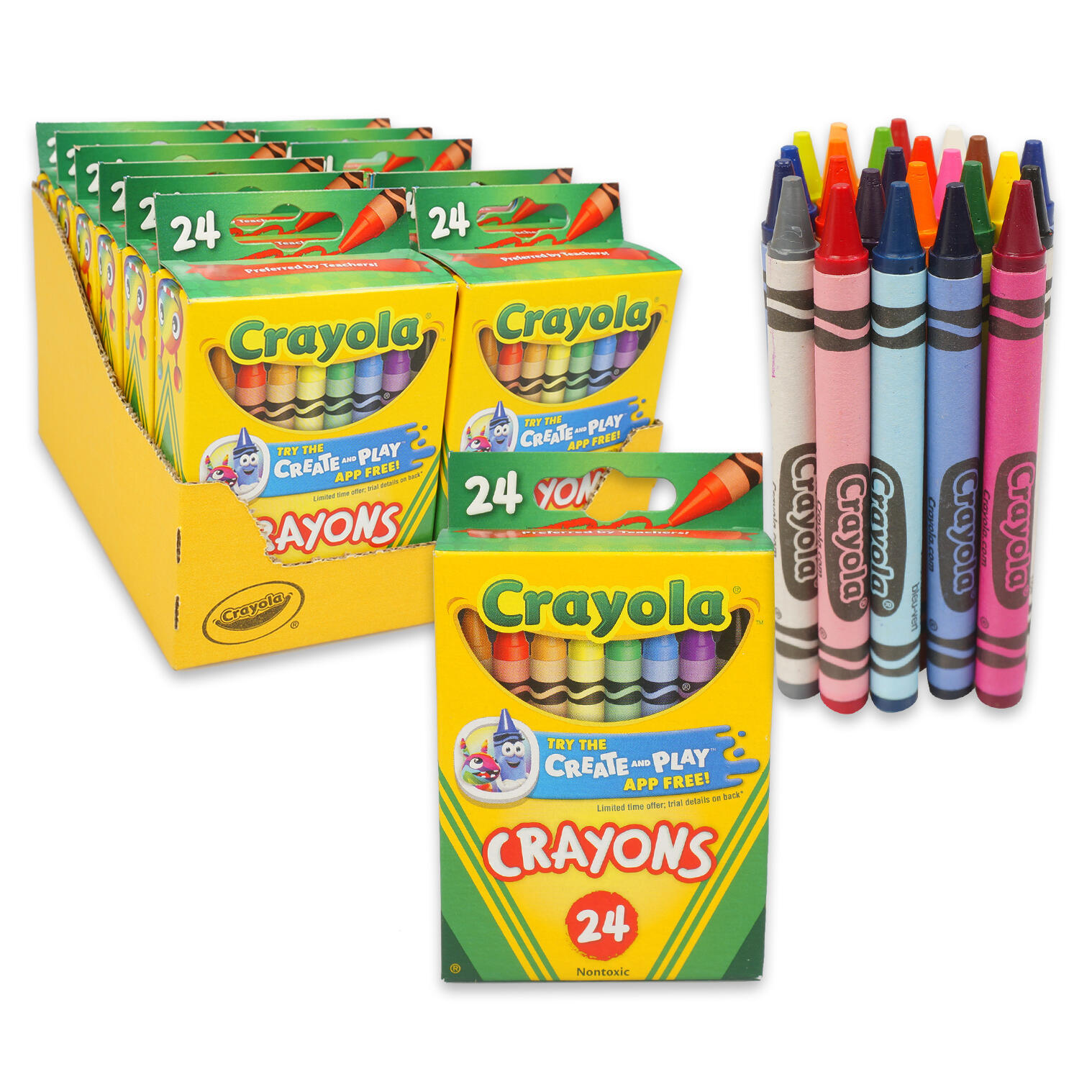 Wholesale Crayola Crayons 24 Pack Create Play App DollarDays Wholesale crayola crayons 24 pack create play app dollardays