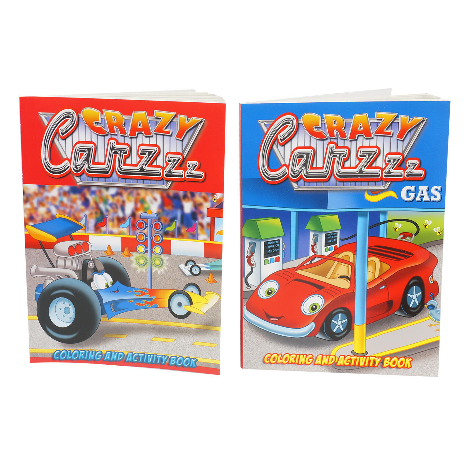 Wholesale 128 Page Crazy Carzz Coloring Activity Book - Assorted (SKU