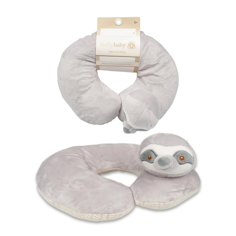Kellybaby Baby Neck Pillow - Grey Sloth
