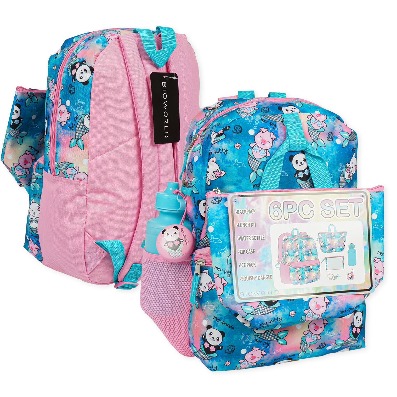 teal pink backpack