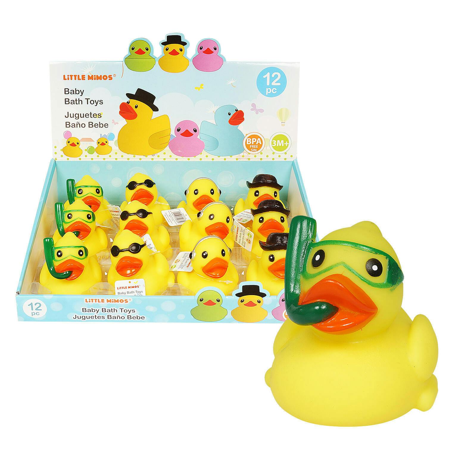 Wholesale Rubber Ducky with Hats Bath Toy in Display (SKU 2349571