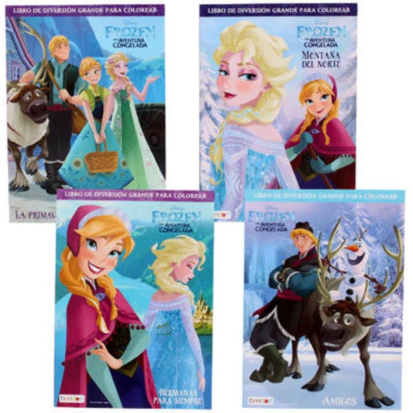 Wholesale Disney Frozen Coloring Book In Spanish - 96 Pages (SKU