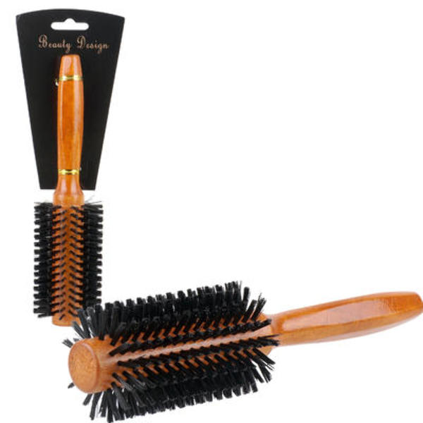 Wholesale Beauty Design 8.75"H Hair Brush with Wooden Handle