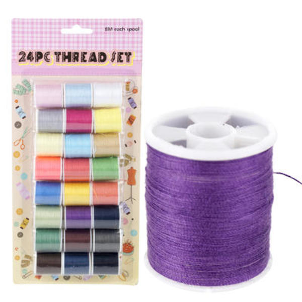 Wholesale 24 Count Spools of Thread Set DollarDays