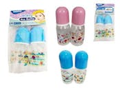 Baby Bottles, Blue & Pink Assorted 4oz, 2pc