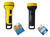 Yellow and Black Flashlight - 6"